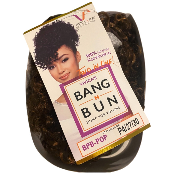 Vivica A Fox Bang-N-Bun Curly Hairpiece Wig P4/27/30 NWT - A836W-4 - Picture 9 of 11